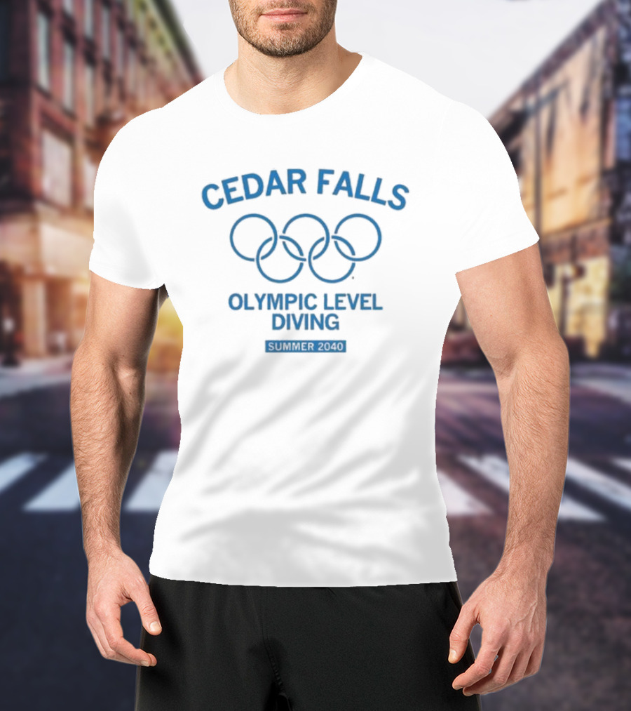 Cedar Falls Olympic Level Diving Summer 2040 Olympic Midwest T-Shirt