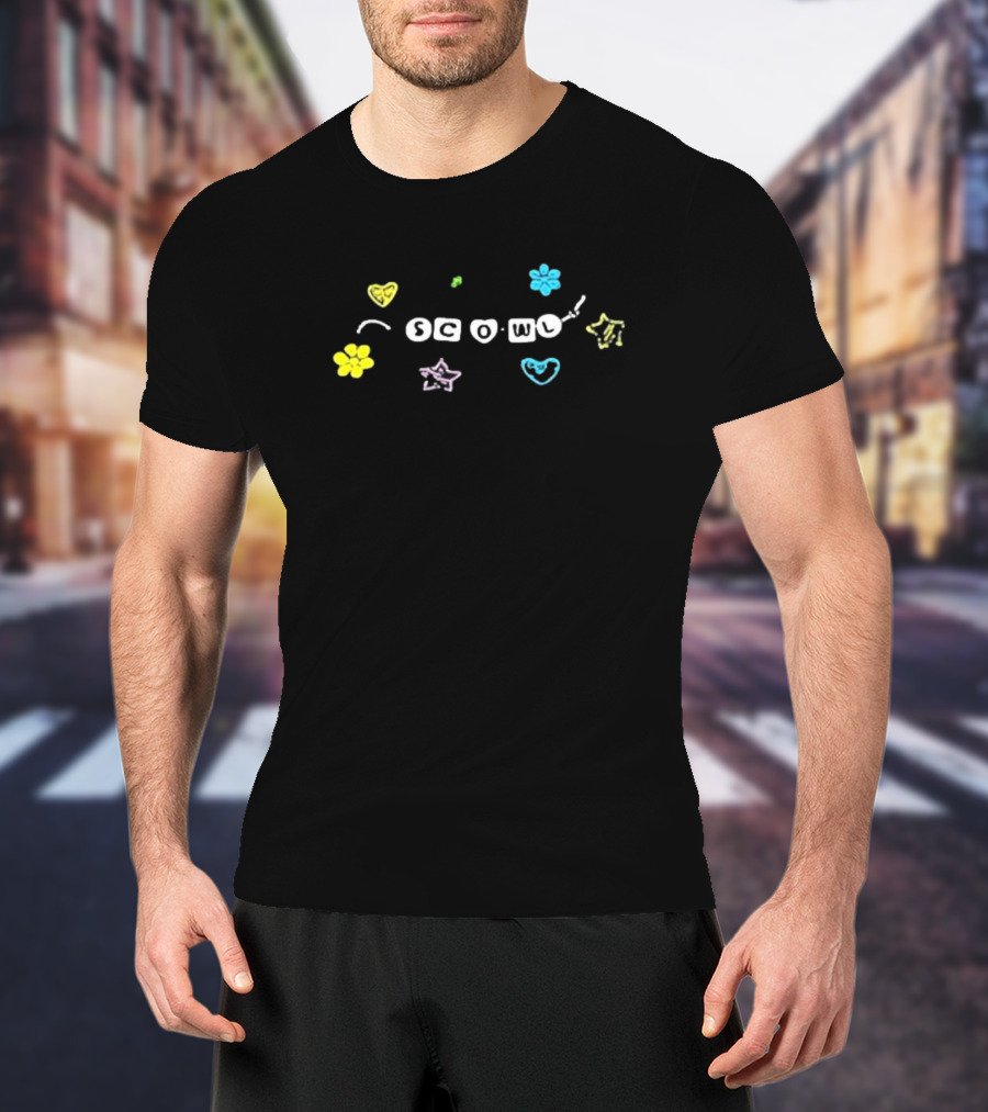 Scowl40831 Scowl Personal Hell Colorful Hearts Flowers Stars T-Shirt