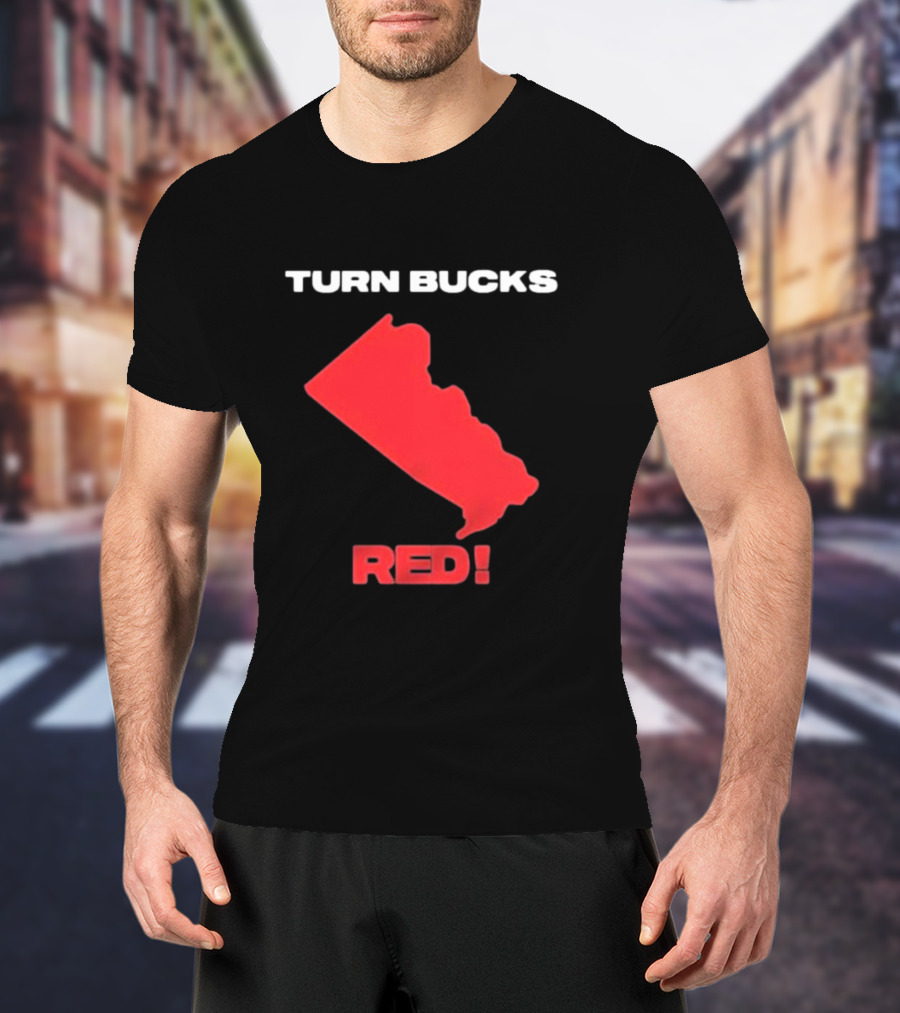 Turn Bucks County Red Map T-Shirt