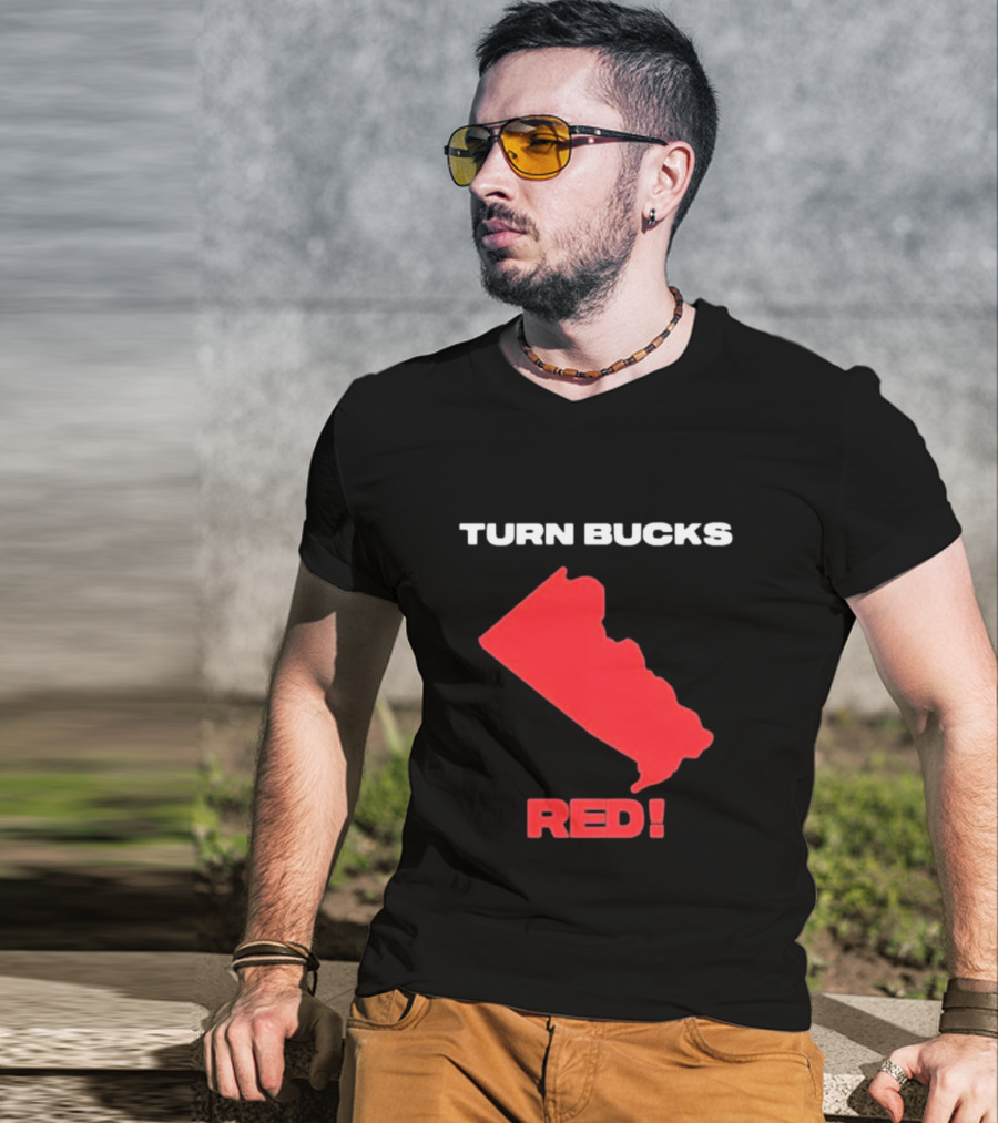 Turn Bucks County Red Map T-Shirt