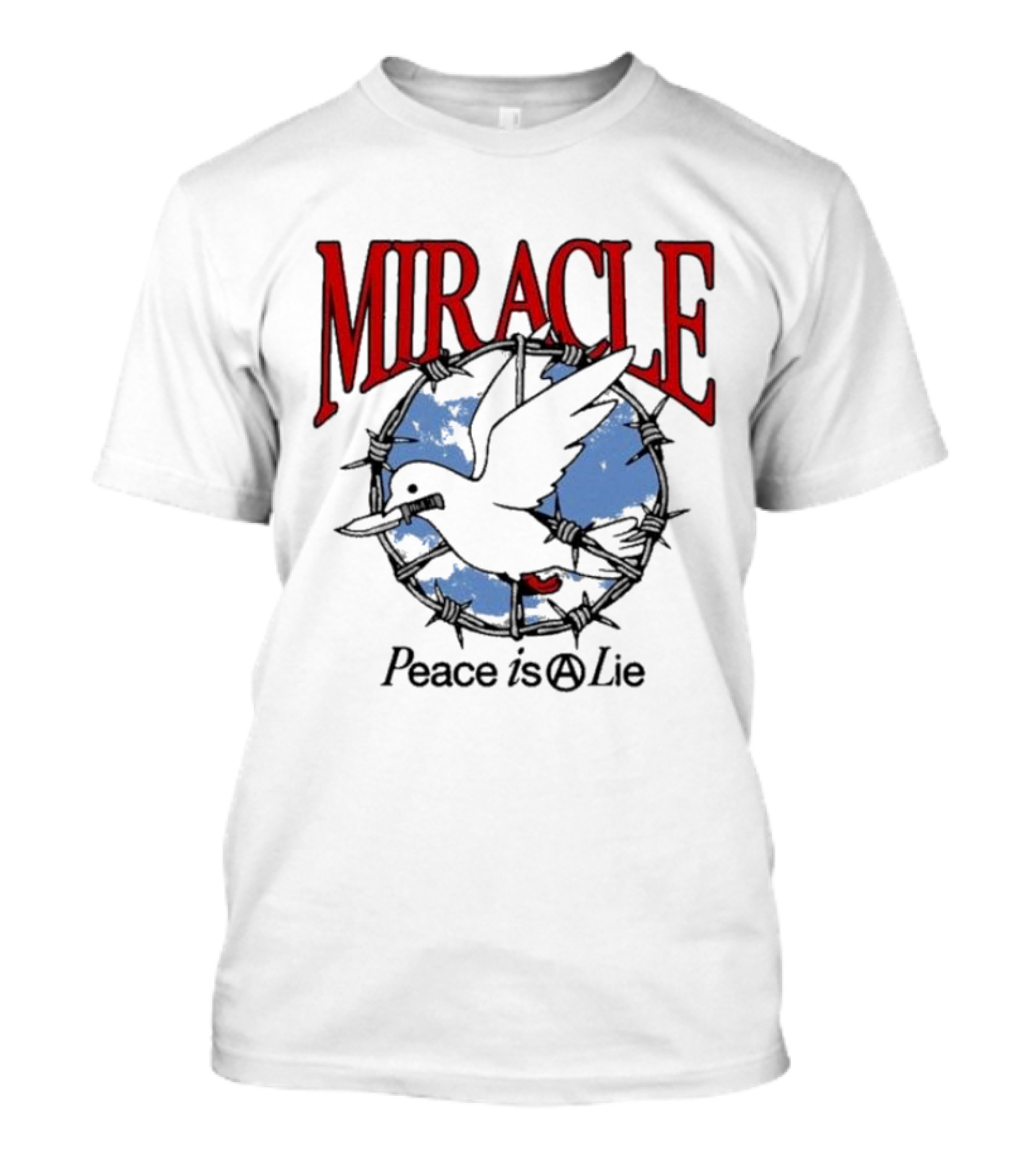 Miracle Mates Peace Is A Lie Barbed Dove T-Shirt