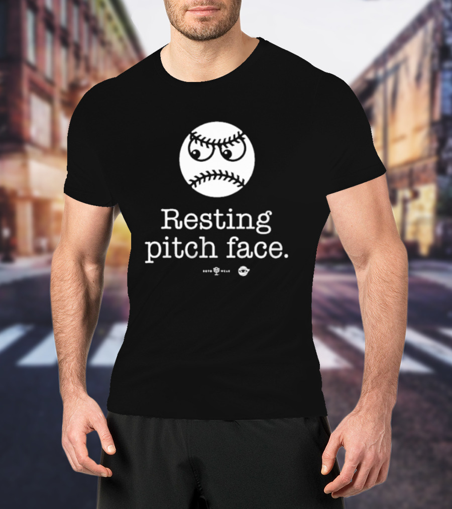 Resting Pitch Face Baseball Emoji Rotowear T-Shirt