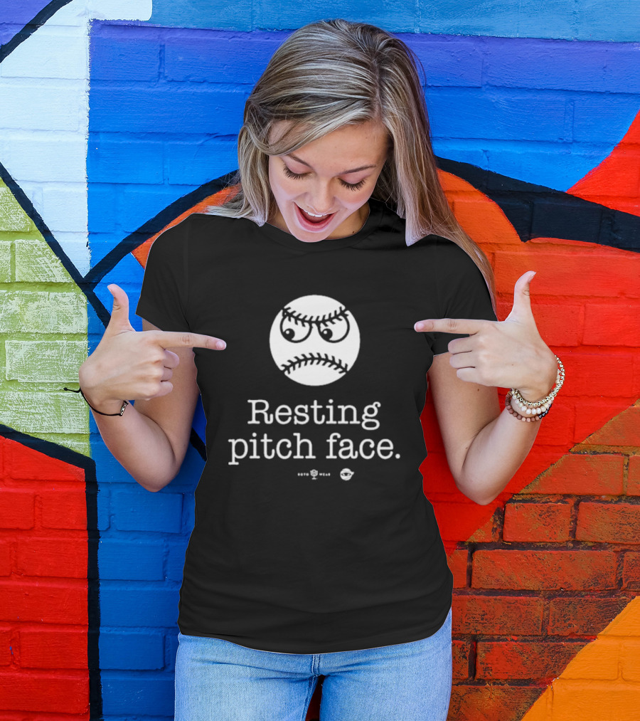 Resting Pitch Face Baseball Emoji Rotowear T-Shirt