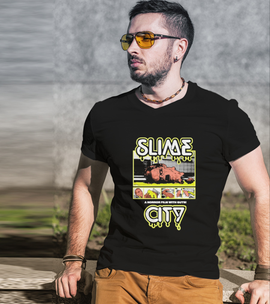 Slime City A Horror Film With Guts Graphic Novel Style Horror T-Shirt