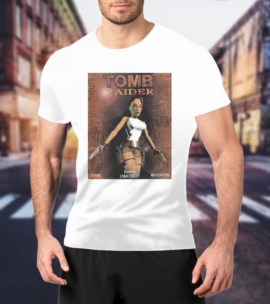 Tomb Raider Featuring Lara Croft Game Cover Eidos Core T-Shirt