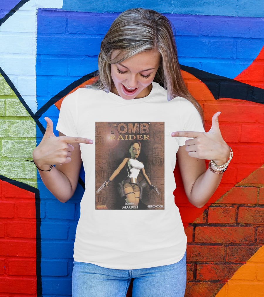 Tomb Raider Featuring Lara Croft Game Cover Eidos Core T-Shirt