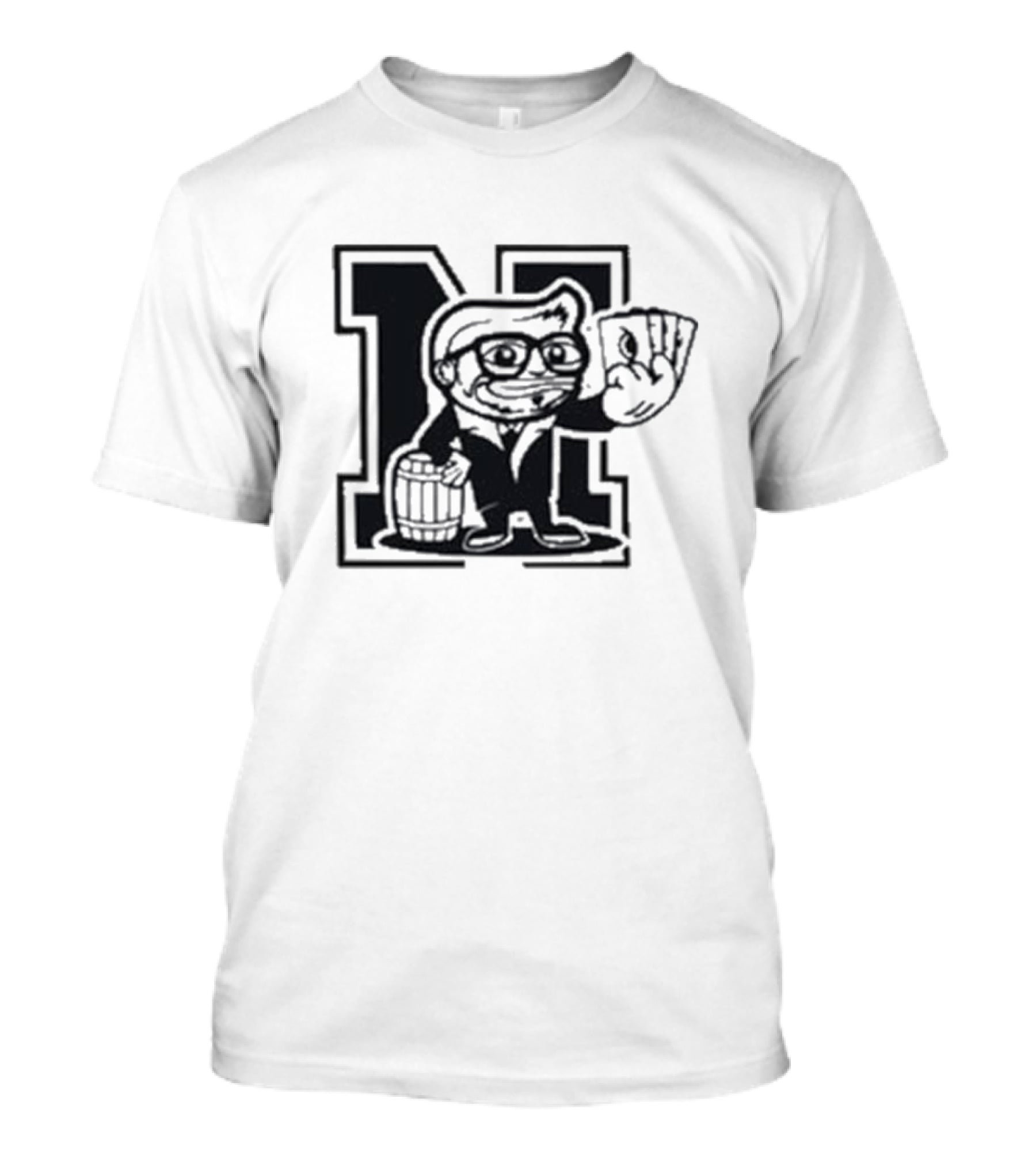 Yasin Dincer Chroma Nisqy Retro Cartoon Character Holding Cards T-Shirt