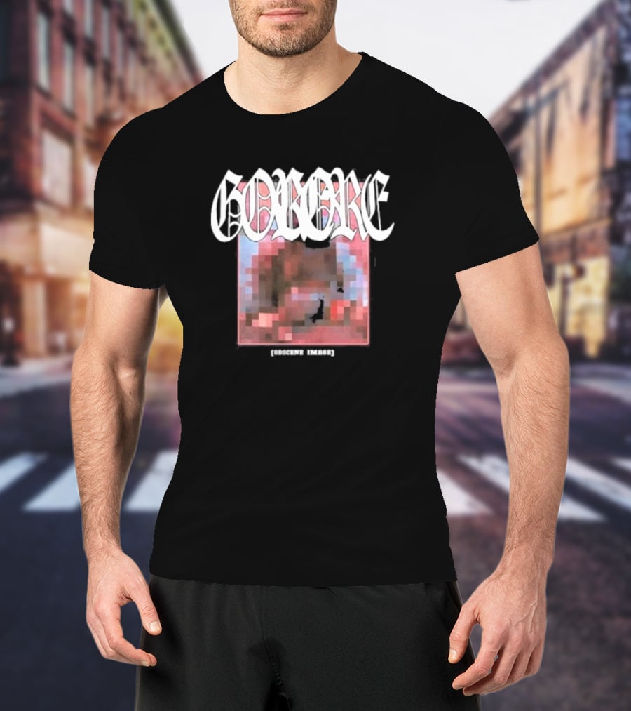Gorore Obscene Image Pixelated T-Shirt