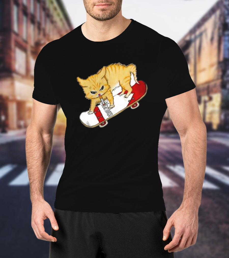 Lonely Kids Club Cig Cats Skateboarding Clarence Returns T-Shirt