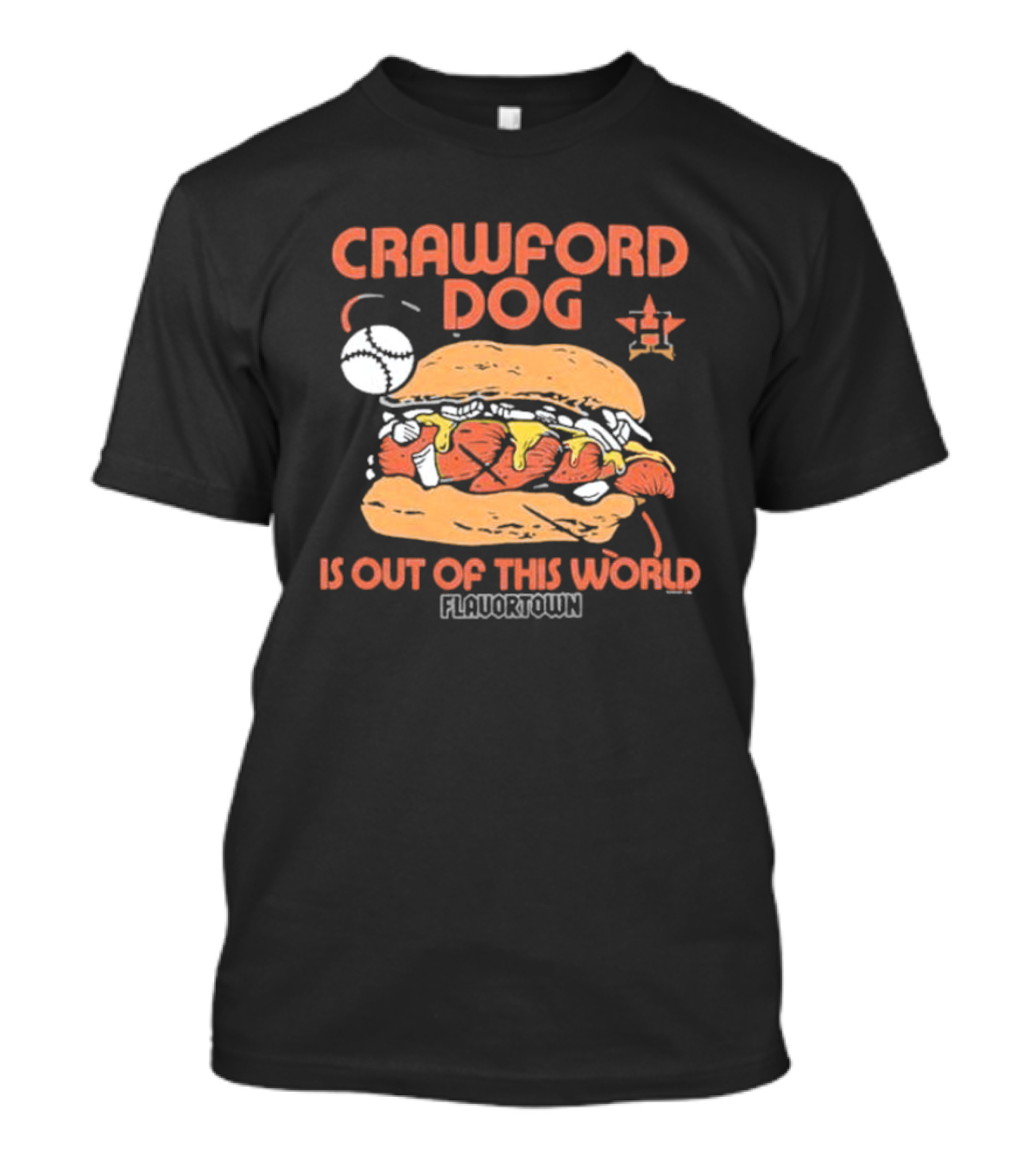 Crawford Dog Is Out Of This World Flavortown Houston Astros T-Shirt
