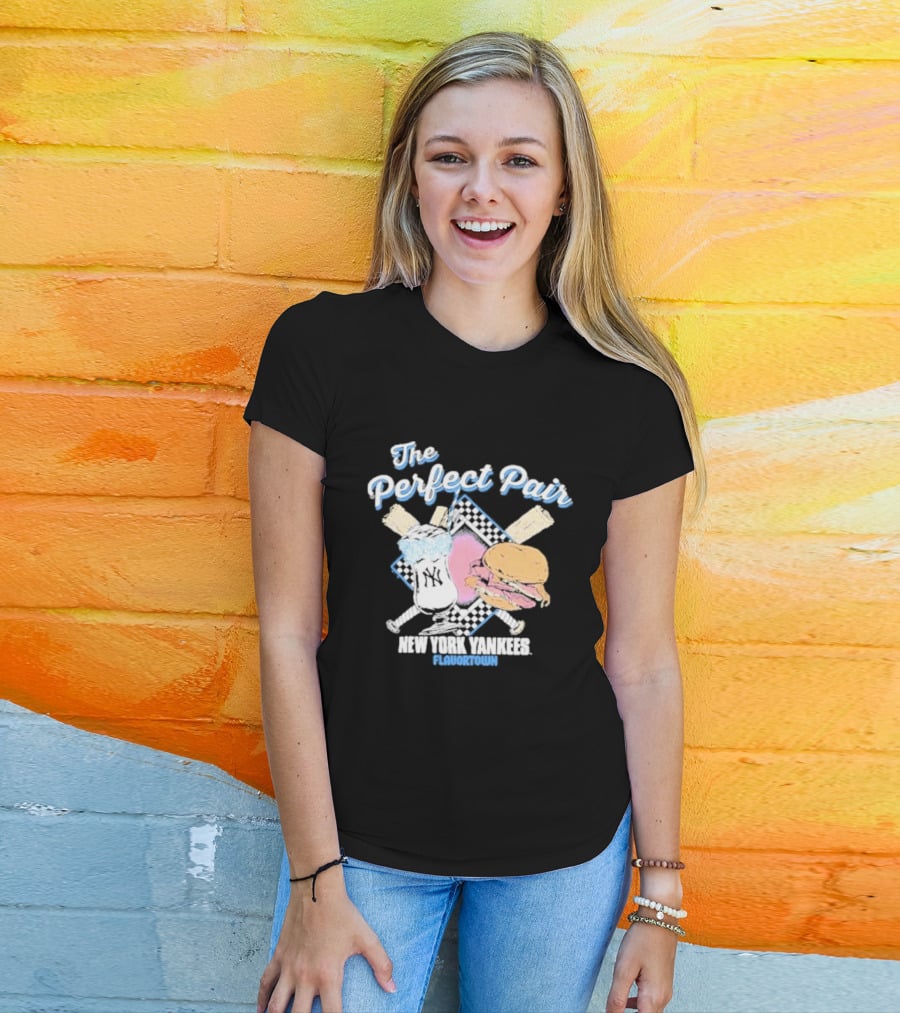 The Perfect Pair New York Yankees Flavortown Burger And Drink T-Shirt