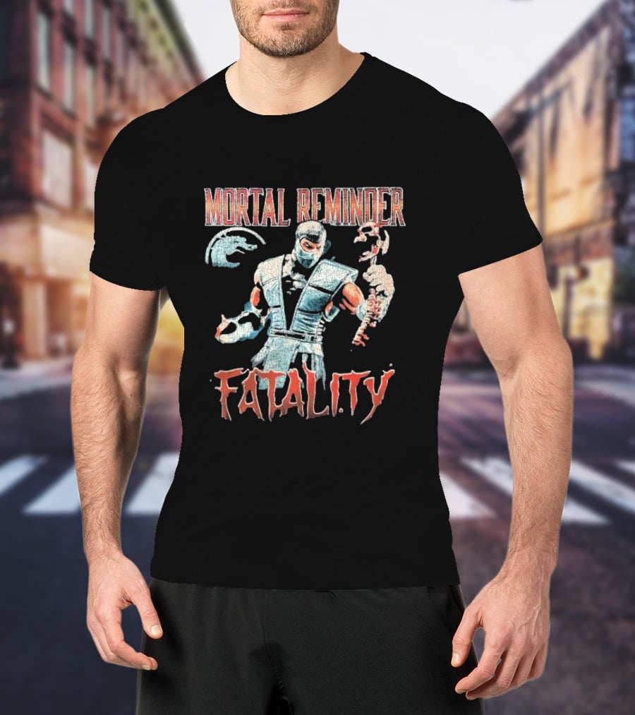 Mortal Reminder Fatality Ninja Skeleton Warrior T-Shirt