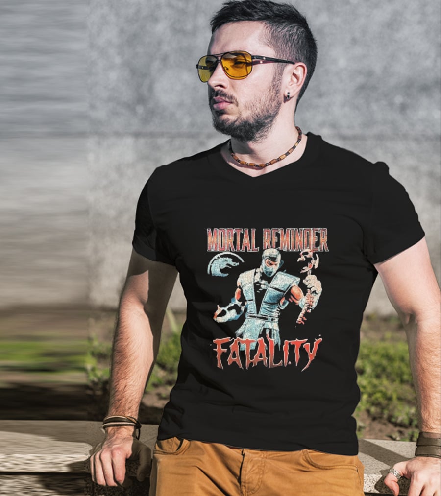 Mortal Reminder Fatality Ninja Skeleton Warrior T-Shirt