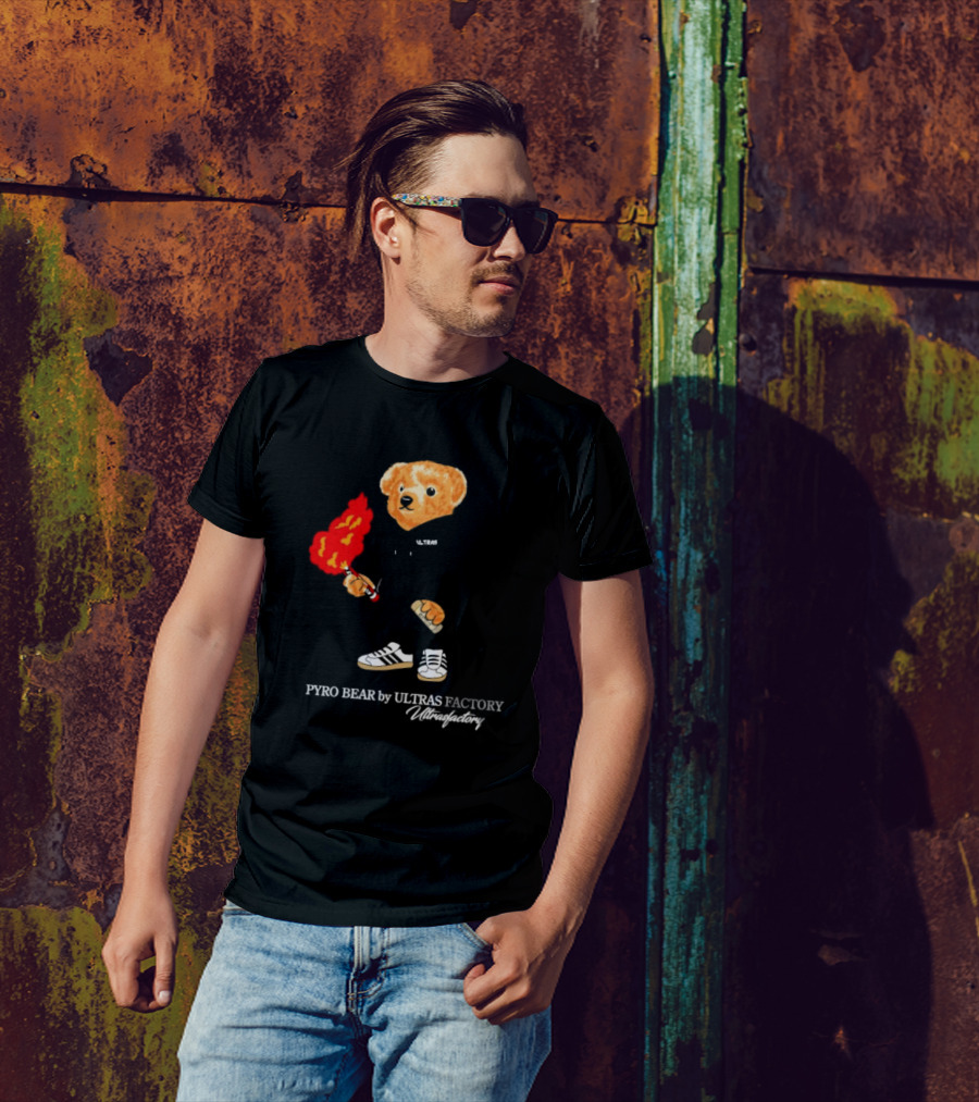 PYRO BEAR Ultras Factory Ultrasfactory Shoes Flame T-Shirt