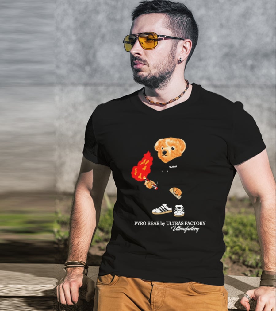 PYRO BEAR Ultras Factory Ultrasfactory Shoes Flame T-Shirt