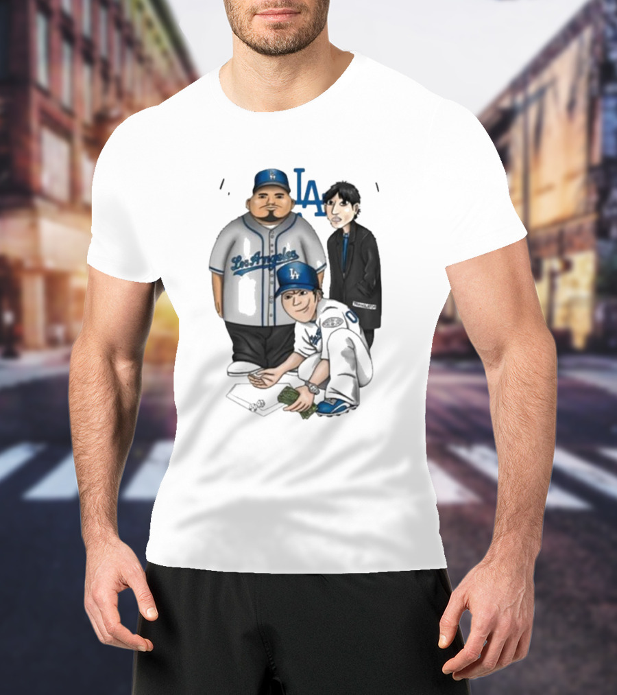 Elitelikethat Life's A Gamble Los Angeles Baseball Characters T-Shirt