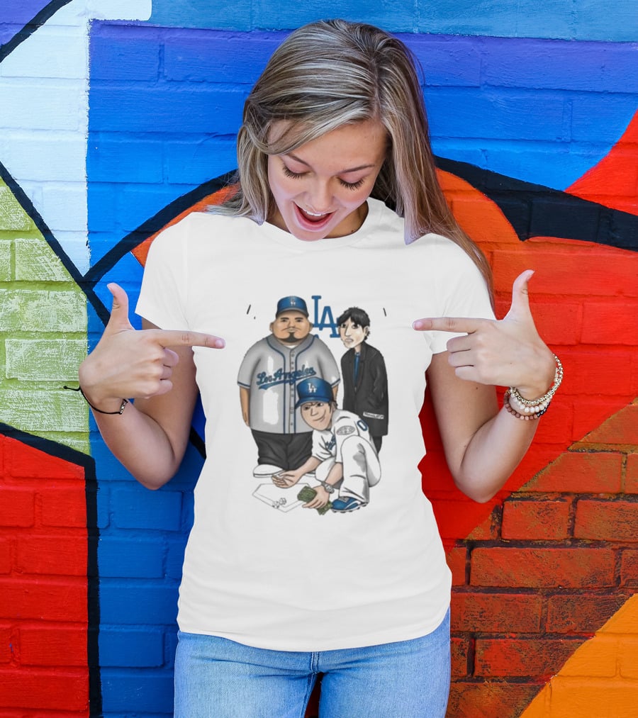 Elitelikethat Life's A Gamble Los Angeles Baseball Characters T-Shirt