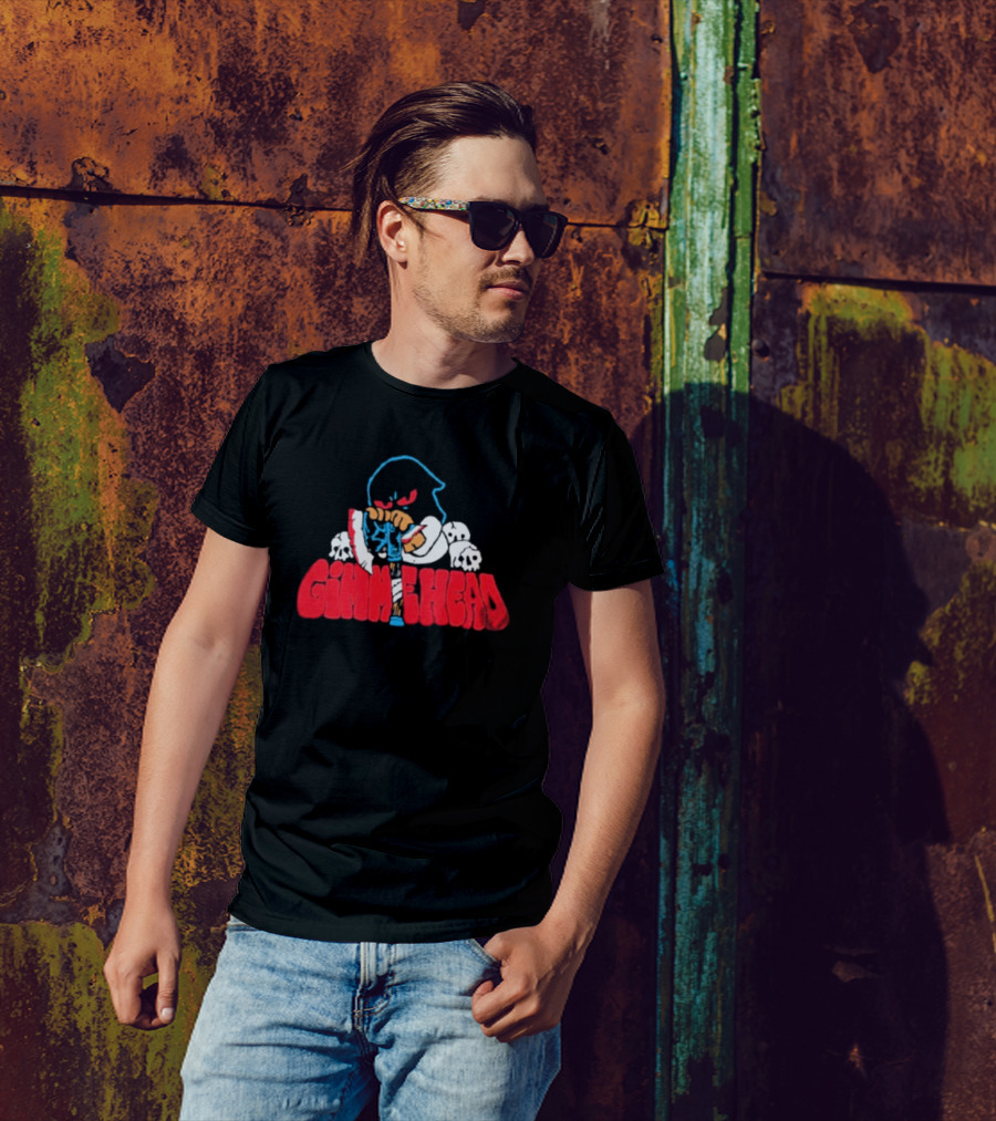 Gimme Head Fckyoubaker Cartoon Skeleton Skulls T-Shirt