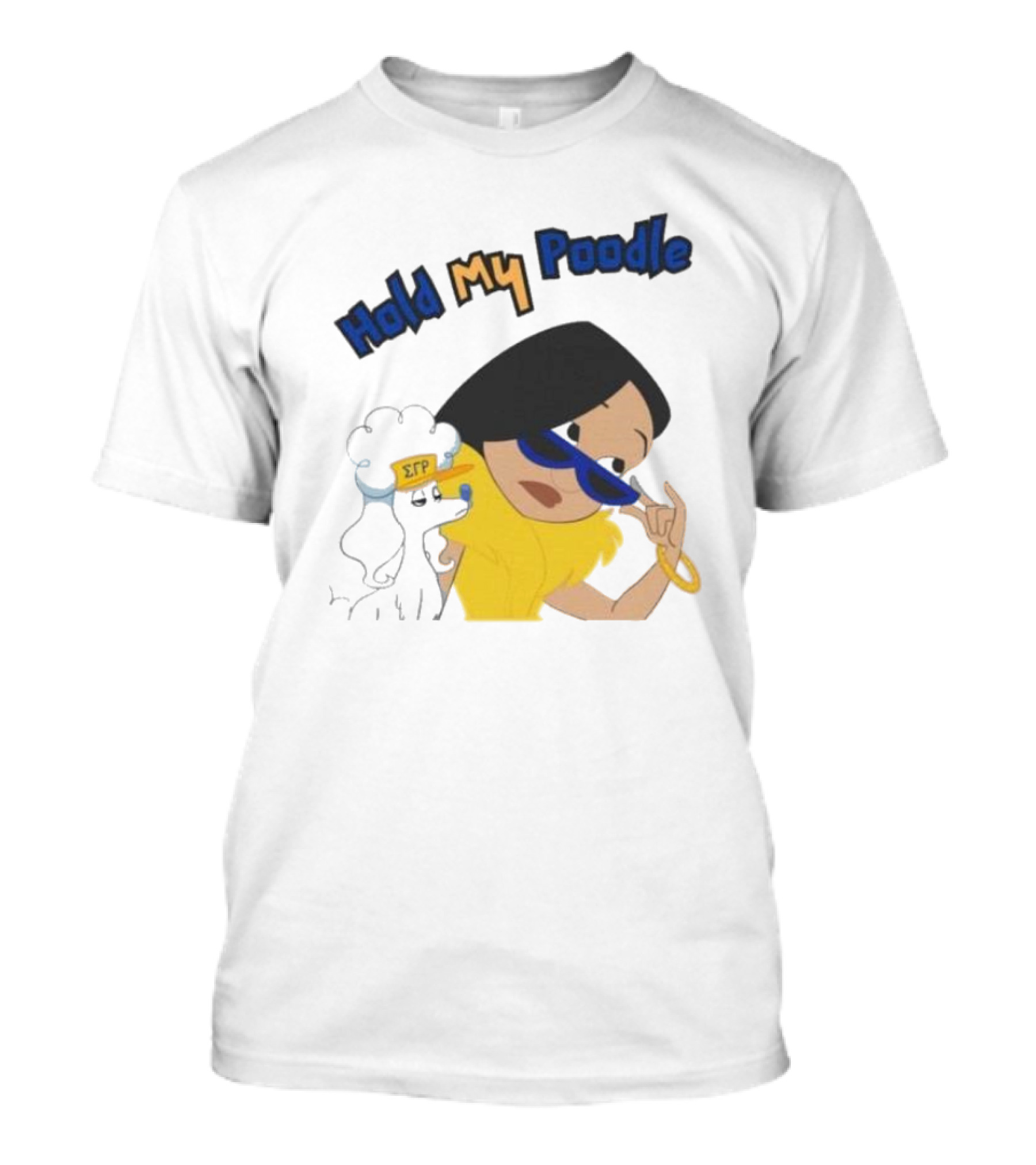 Hold My Poodle SGR Animated Character With Glasses T-Shirt