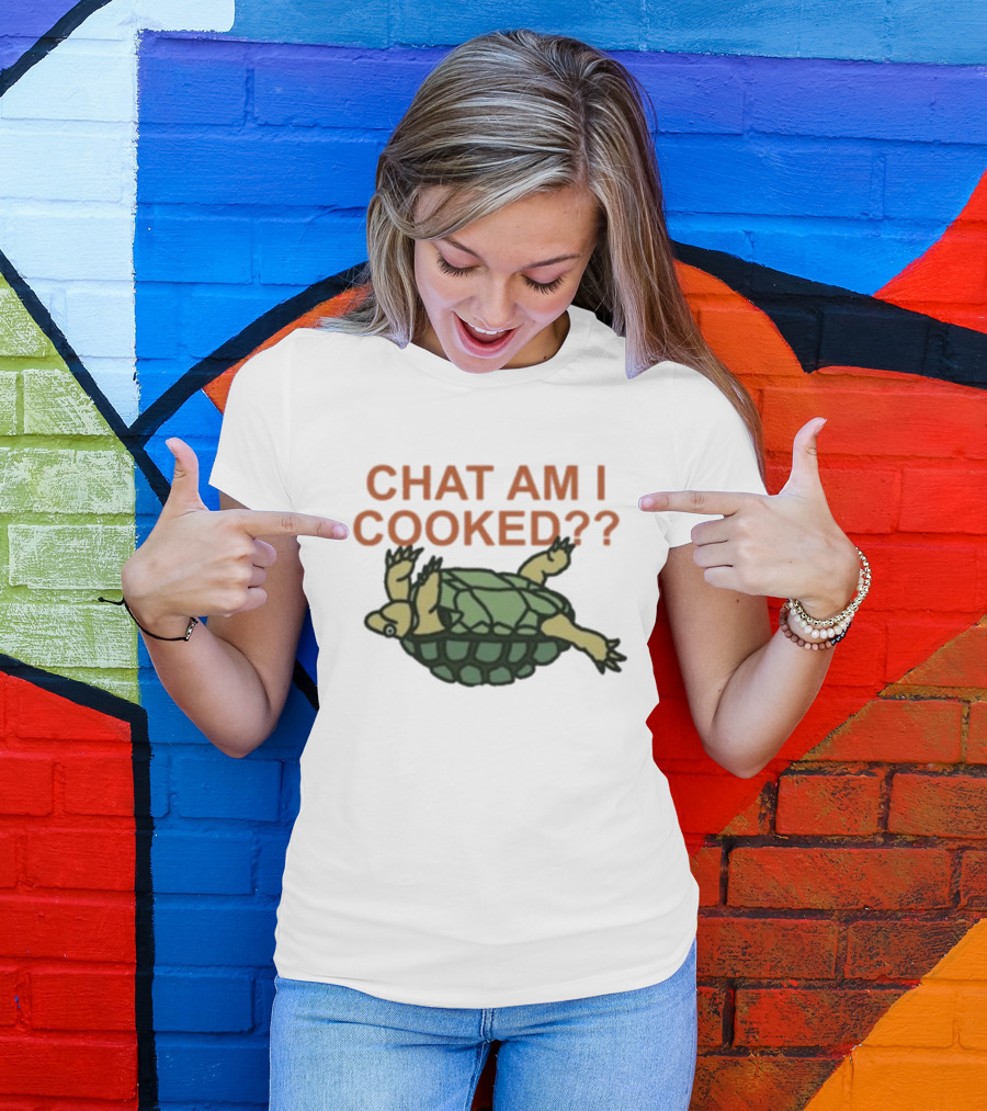 Chat Am I Cooked Turtle Humor T-Shirt