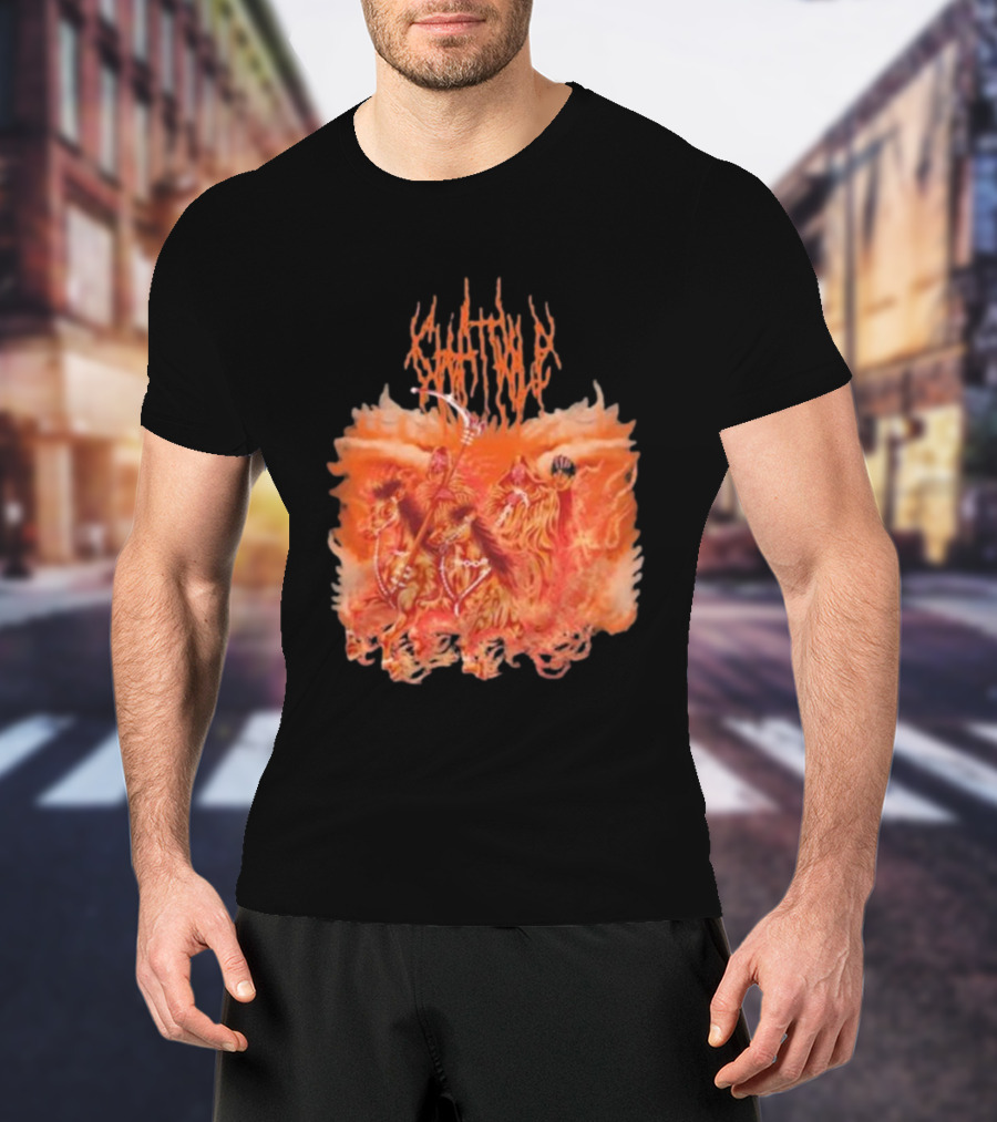 Chat Pile Fiery Orange Gothic Inferno T-Shirt