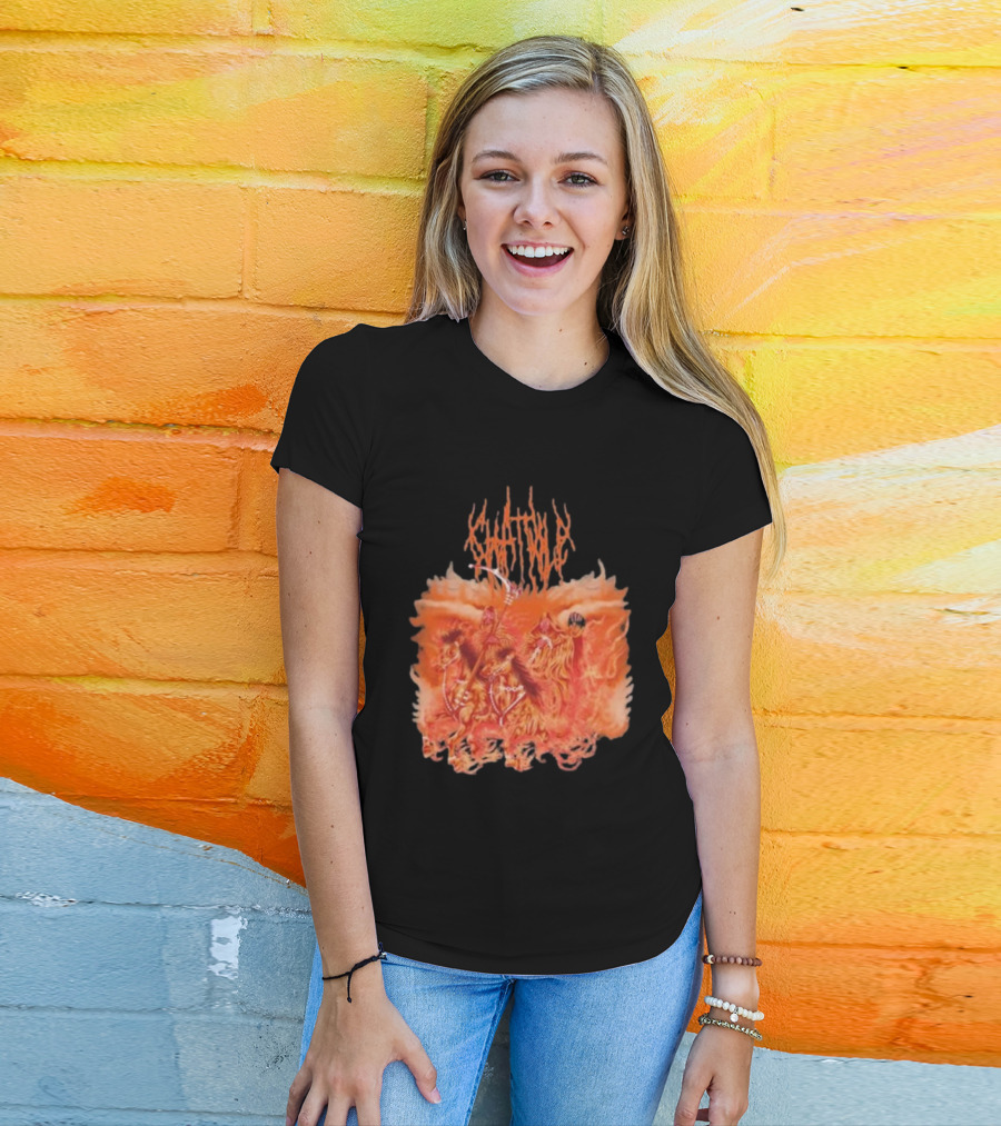 Chat Pile Fiery Orange Gothic Inferno T-Shirt