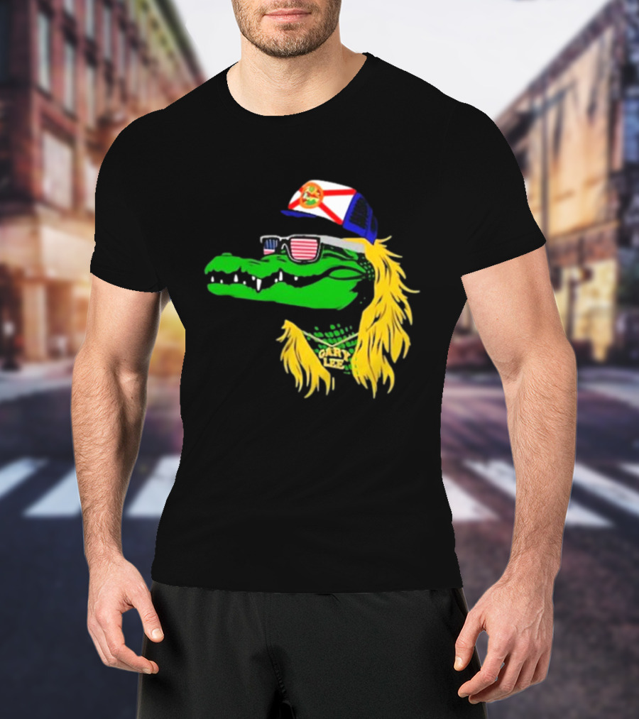 Conservativeant Wearing Gary Lee Gator With Trucker Hat And Sunglasses T-Shirt