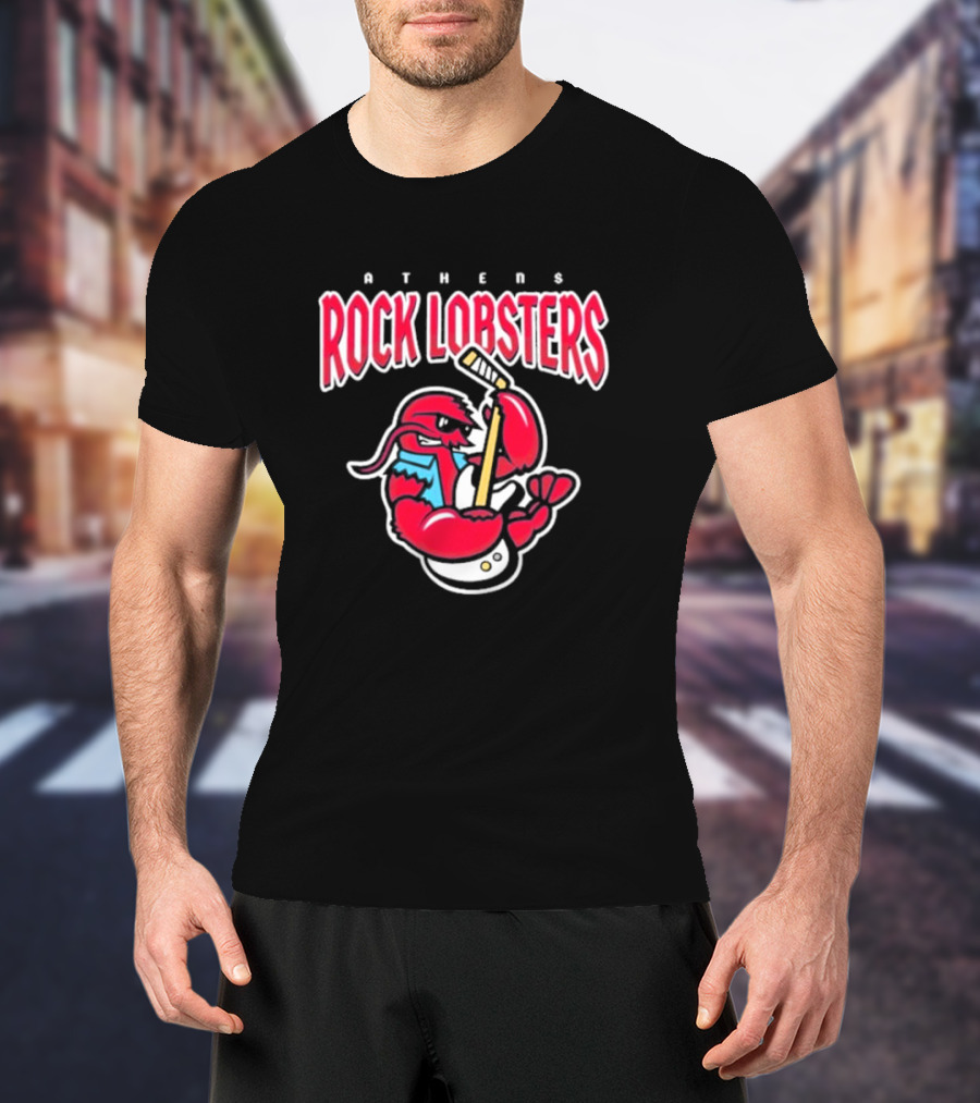 Athens Rock Lobsters Playing Guitar T-Shirt