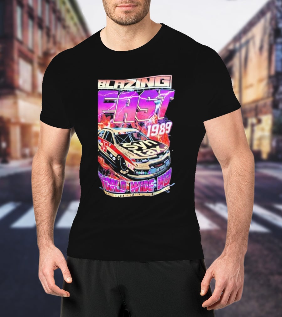 Blazing Fast 1989 Syntax Racing World Wide Web HTML Car T-Shirt