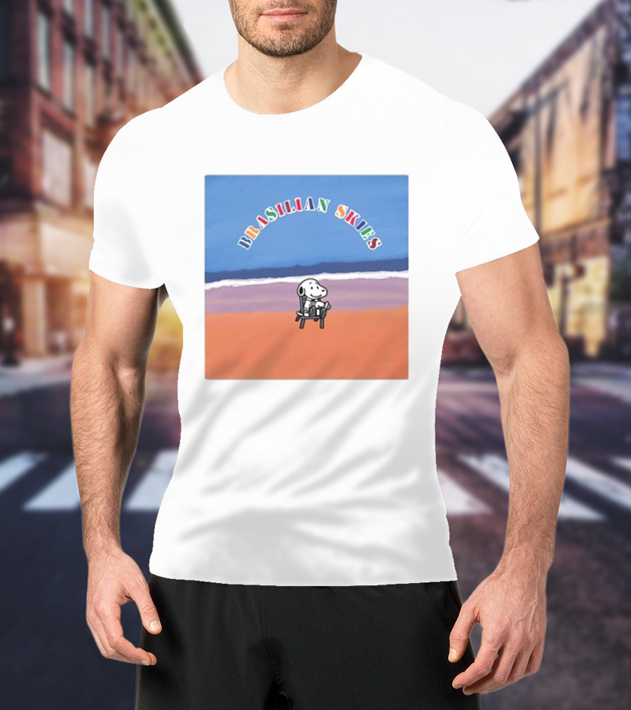 Brasilian Skies Snoopy Beach Scene T-Shirt