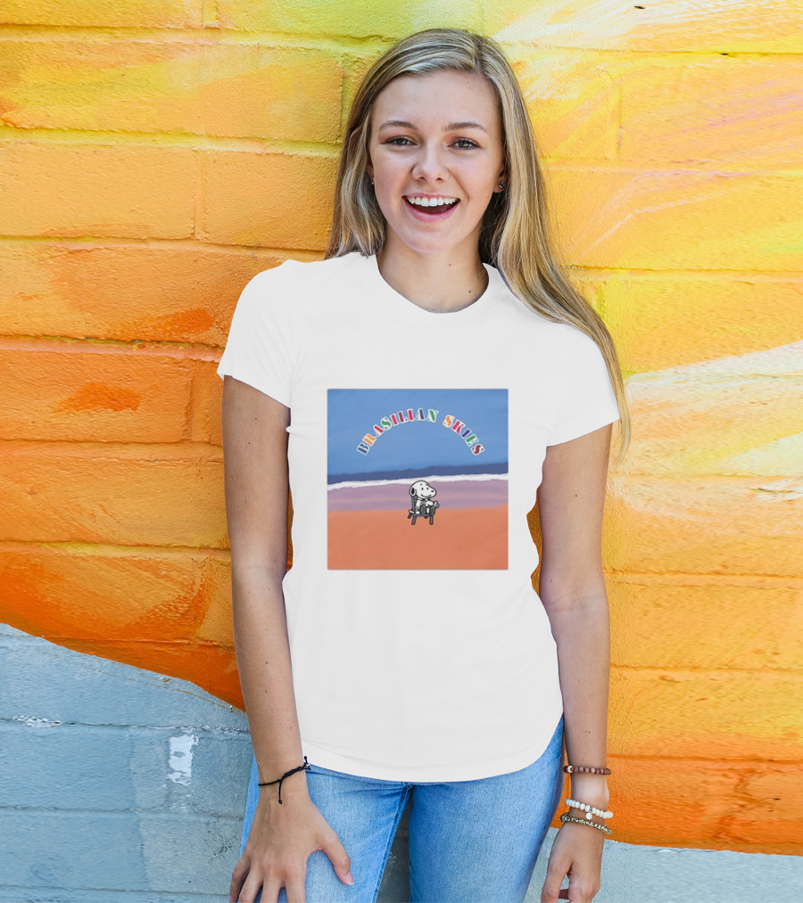Brasilian Skies Snoopy Beach Scene T-Shirt