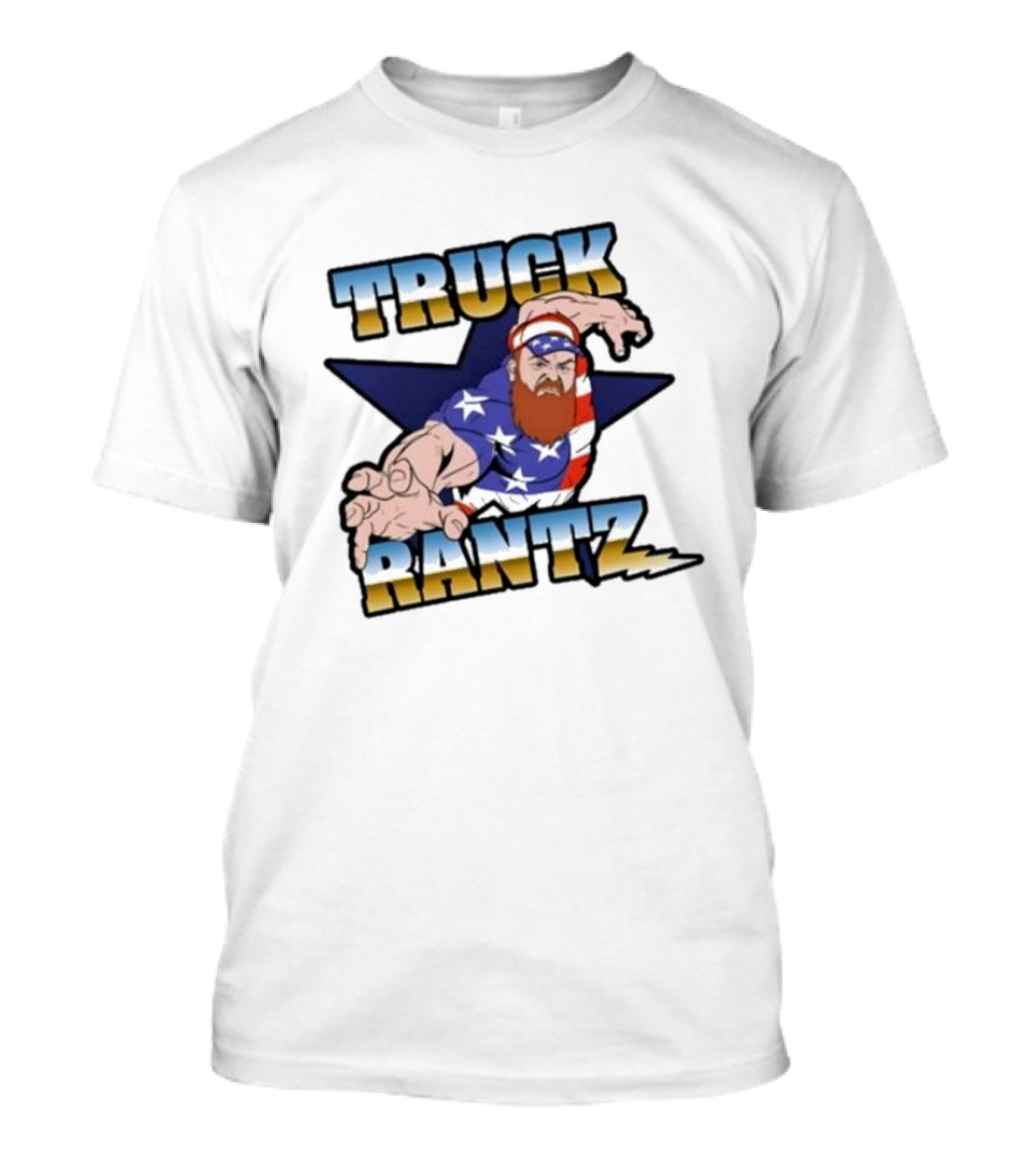 Brent Terhune Truck Rantz Patriotic Bearded Character T-Shirt