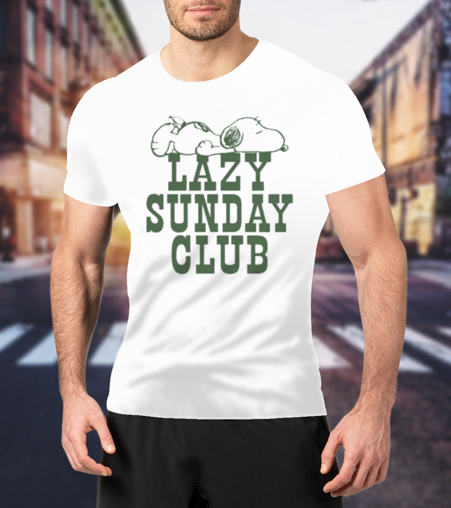 Snoopy Lazy Sunday Club Peanuts Relaxation T-Shirt