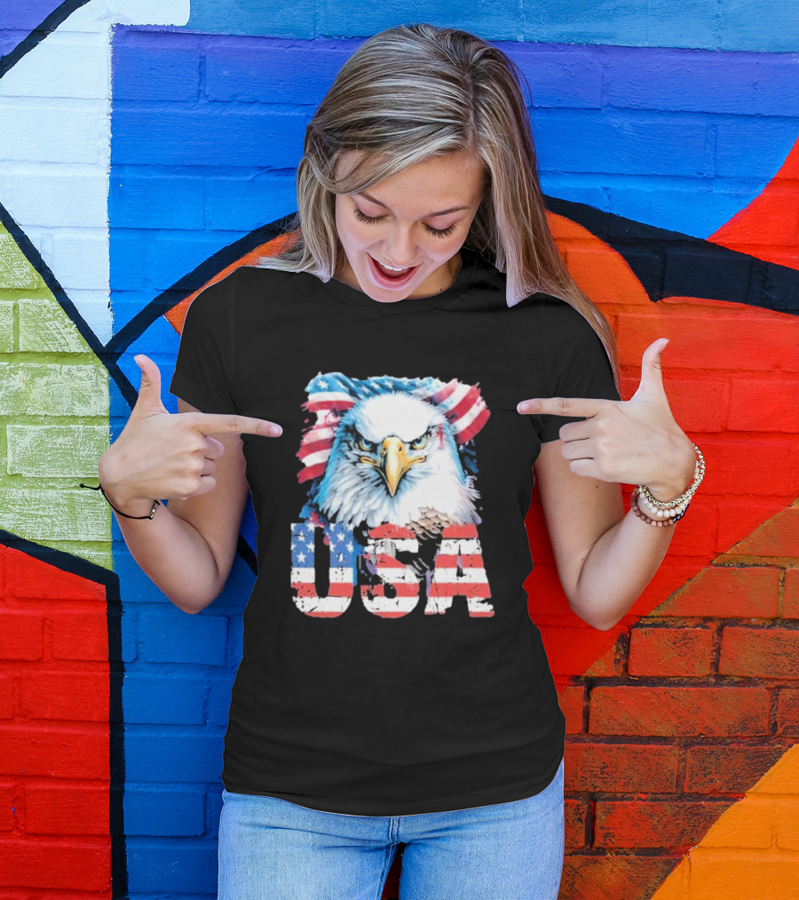 USA Patriot Eagle American Flag T-Shirt