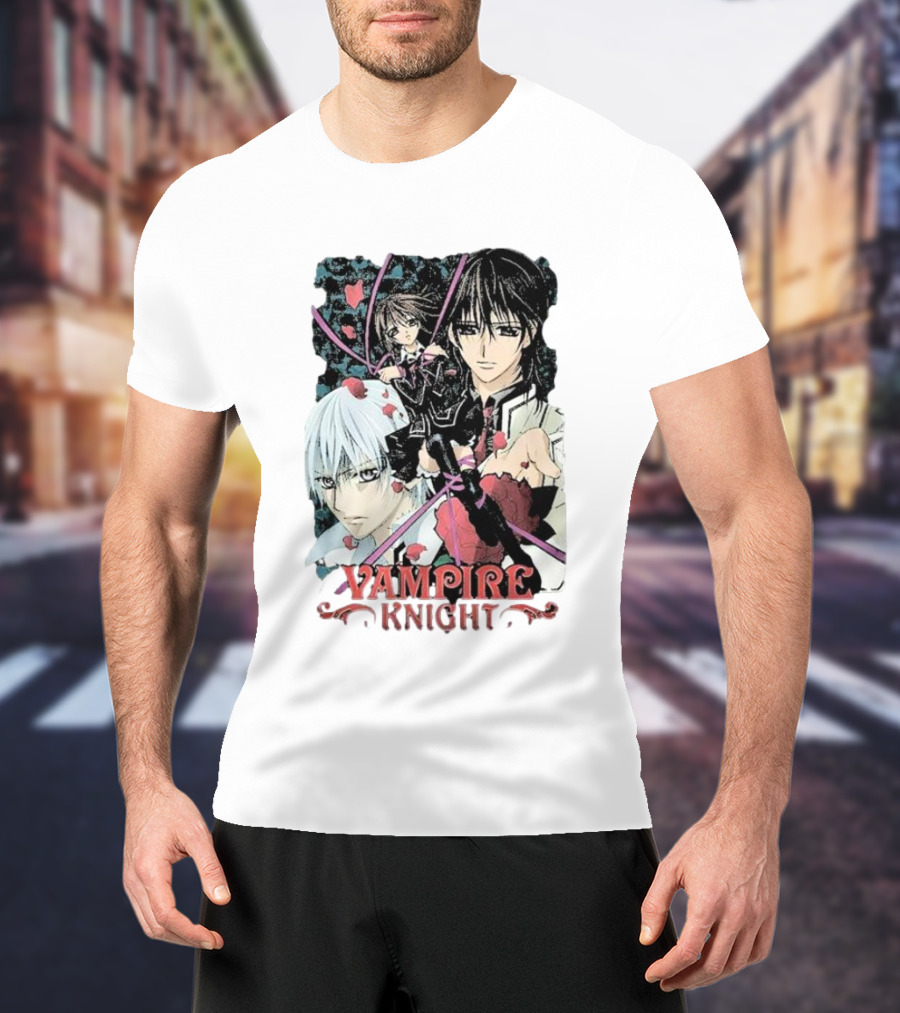 Vampire Knight Lovers Anime Characters Roses And Hearts T-Shirt