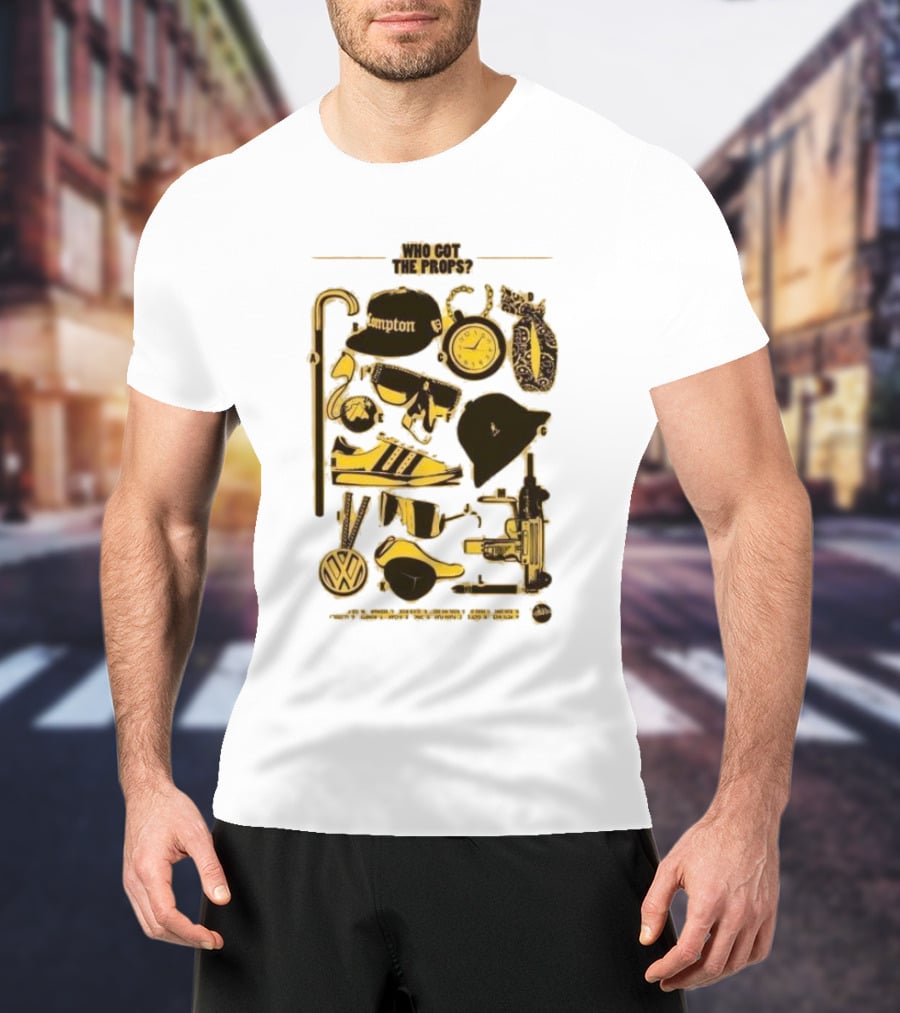 Who Got The Props Yellow Hip Hop Hampton Clock Accessories T-Shirt