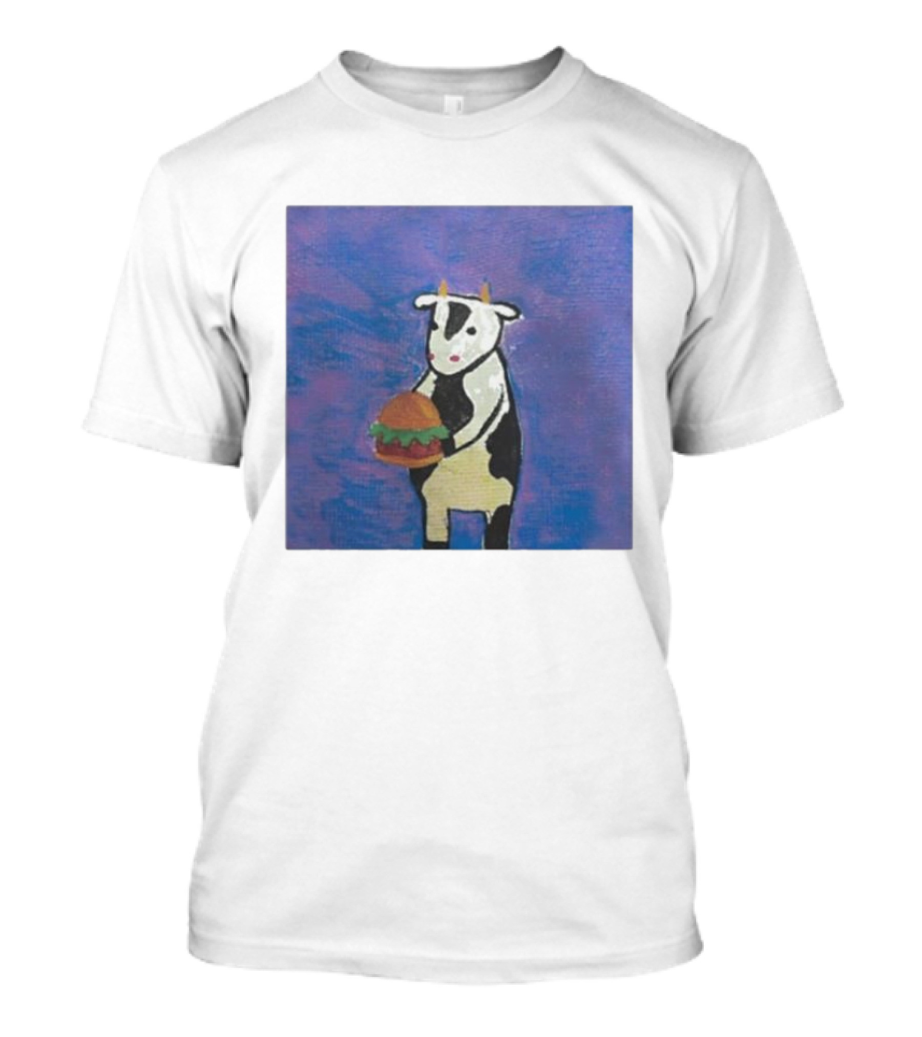 Leanbeefpatty Cow Holding Burger Carnivorous Beef T-Shirt