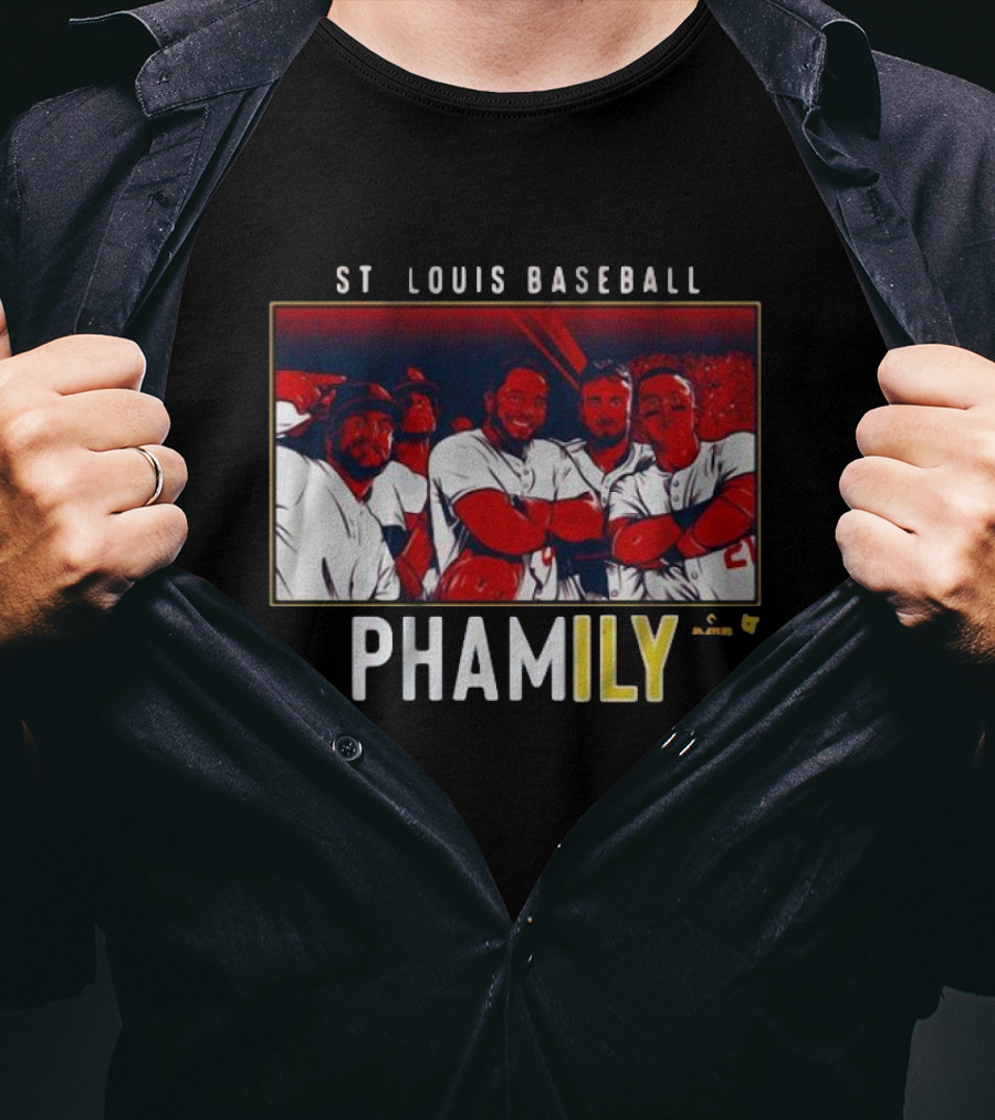 ST Louis Baseball Phamily - Group Of Players In Red And White Uniforms T-Shirt