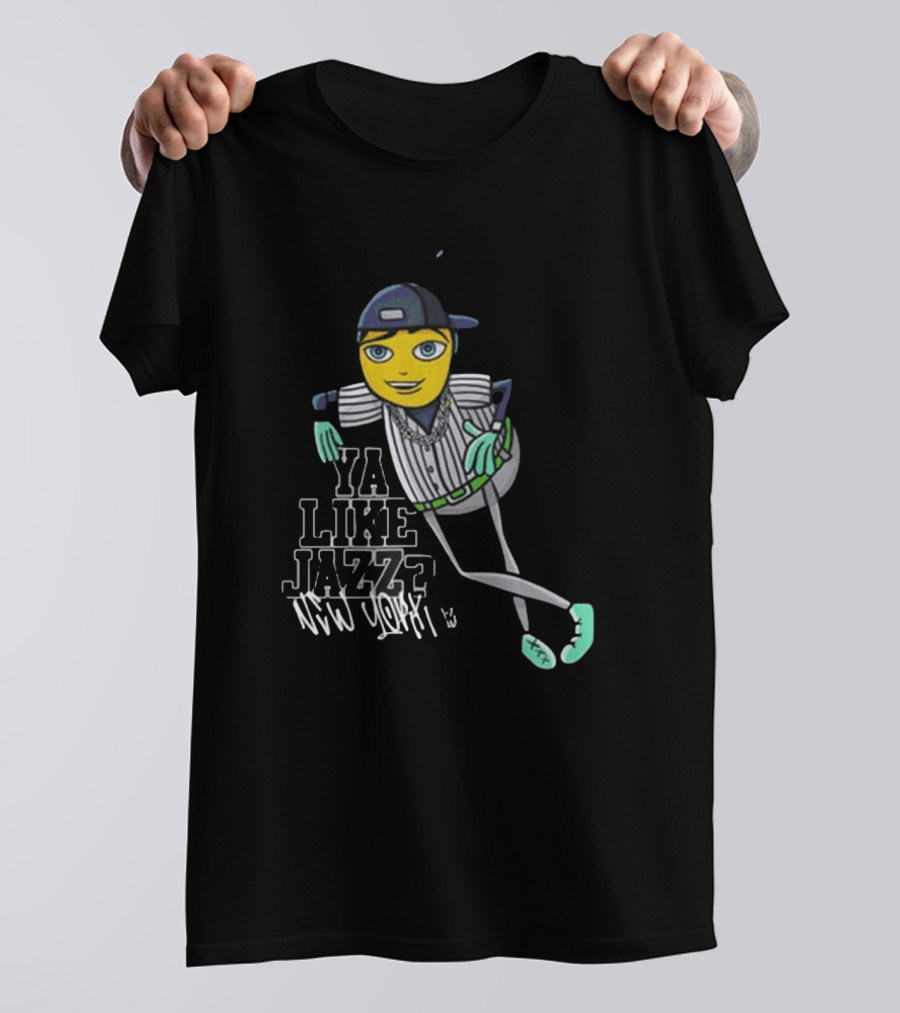 Ya Like Jazz New York Baseball Style Character T-Shirt