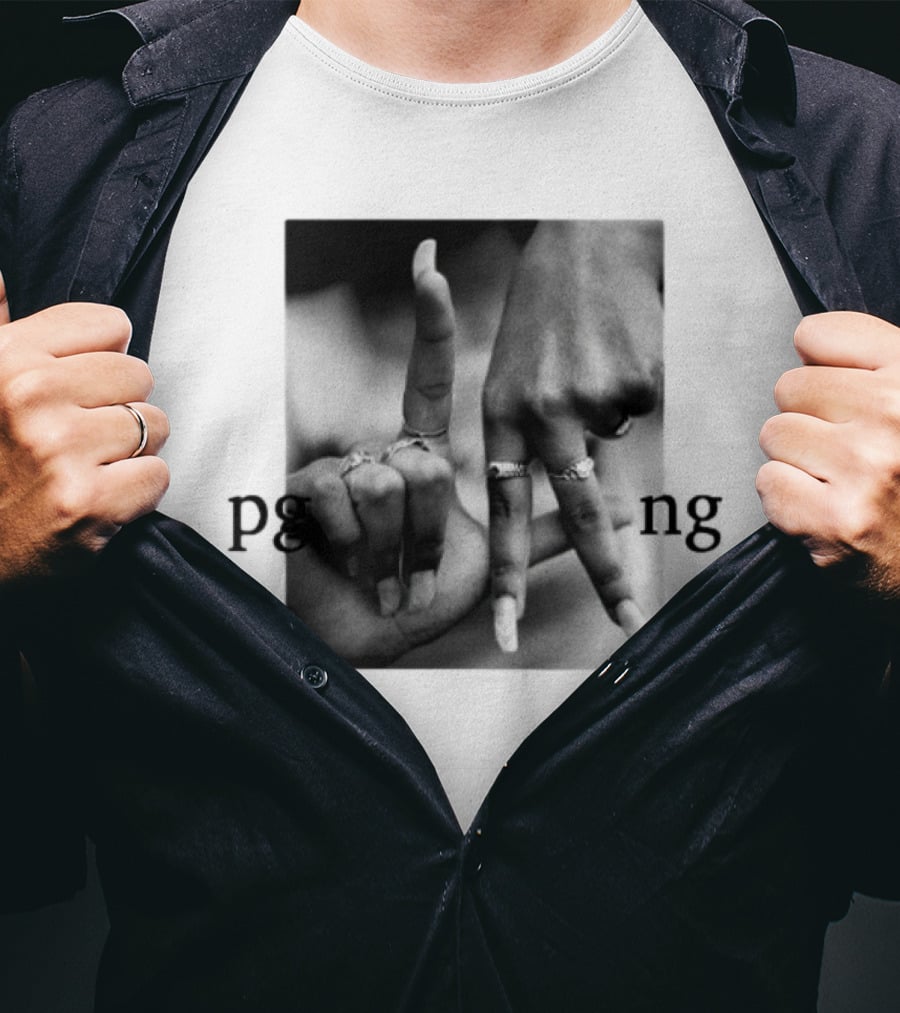 Savannah James PgLang Inspired Hand Sign Motif T-Shirt