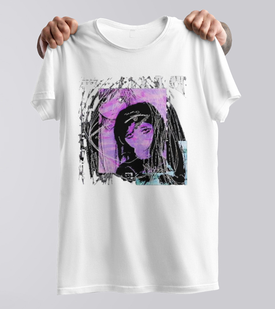 Cynthoni Sewerslvt Anime Aesthetic Purple Glitch T-Shirt