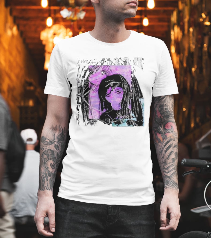 Cynthoni Sewerslvt Anime Aesthetic Purple Glitch T-Shirt