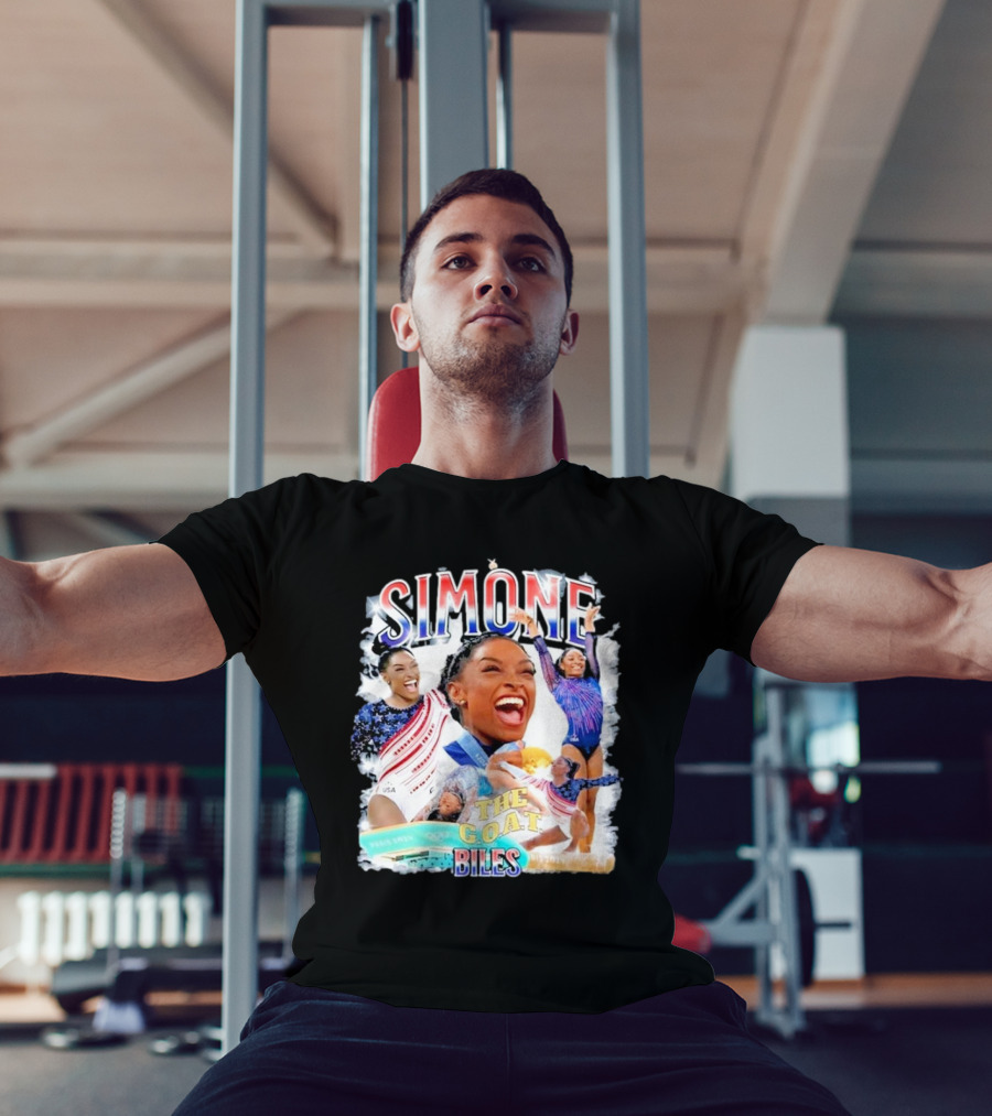Simone Biles The GOAT Olympian USA Gymnastics Paris T-Shirt
