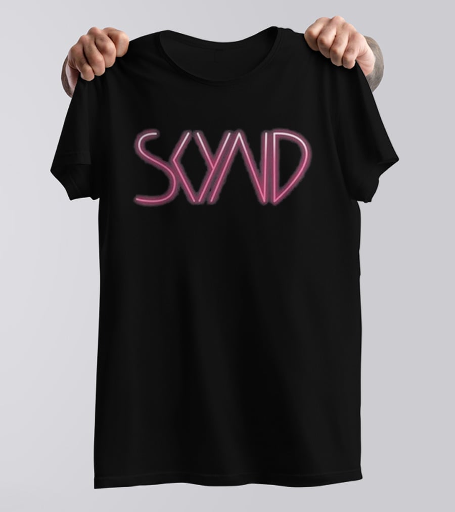 SKYND Neon Pink Logo Roses Are Red Violets Are Blue T-Shirt