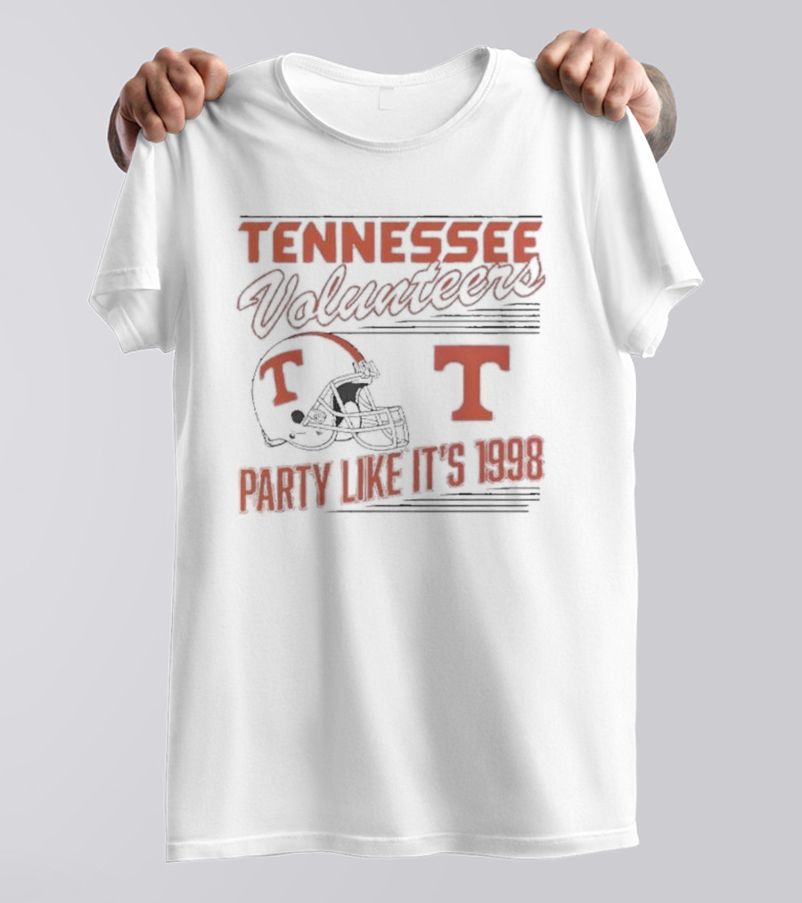 Tennessee Volunteers Football Helmet Party Like It's 1998 T-Shirt