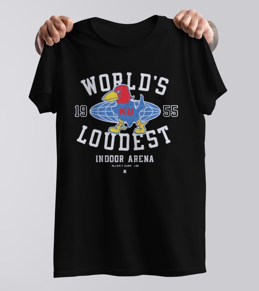 KU World's Loudest Indoor Arena 1955 Allen Fieldhouse Retro T-Shirt