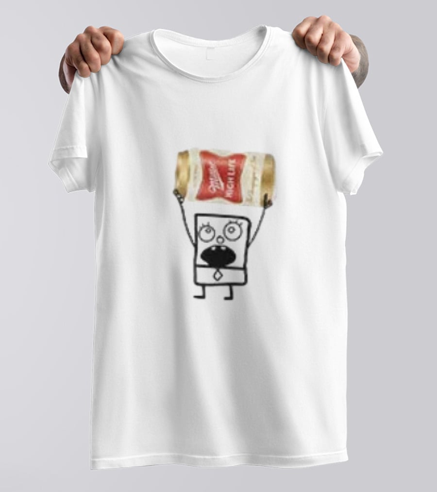 Miller High Life Doodlebob Holding Beer Can T-Shirt