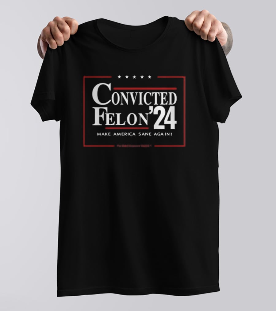 Convicted Felon 24 Make America Sane Again Zeek Arkham T-Shirt