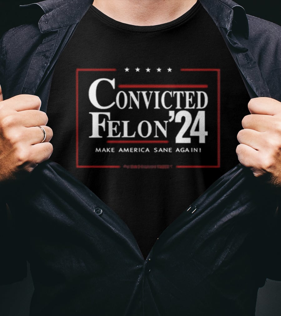 Convicted Felon 24 Make America Sane Again Zeek Arkham T-Shirt