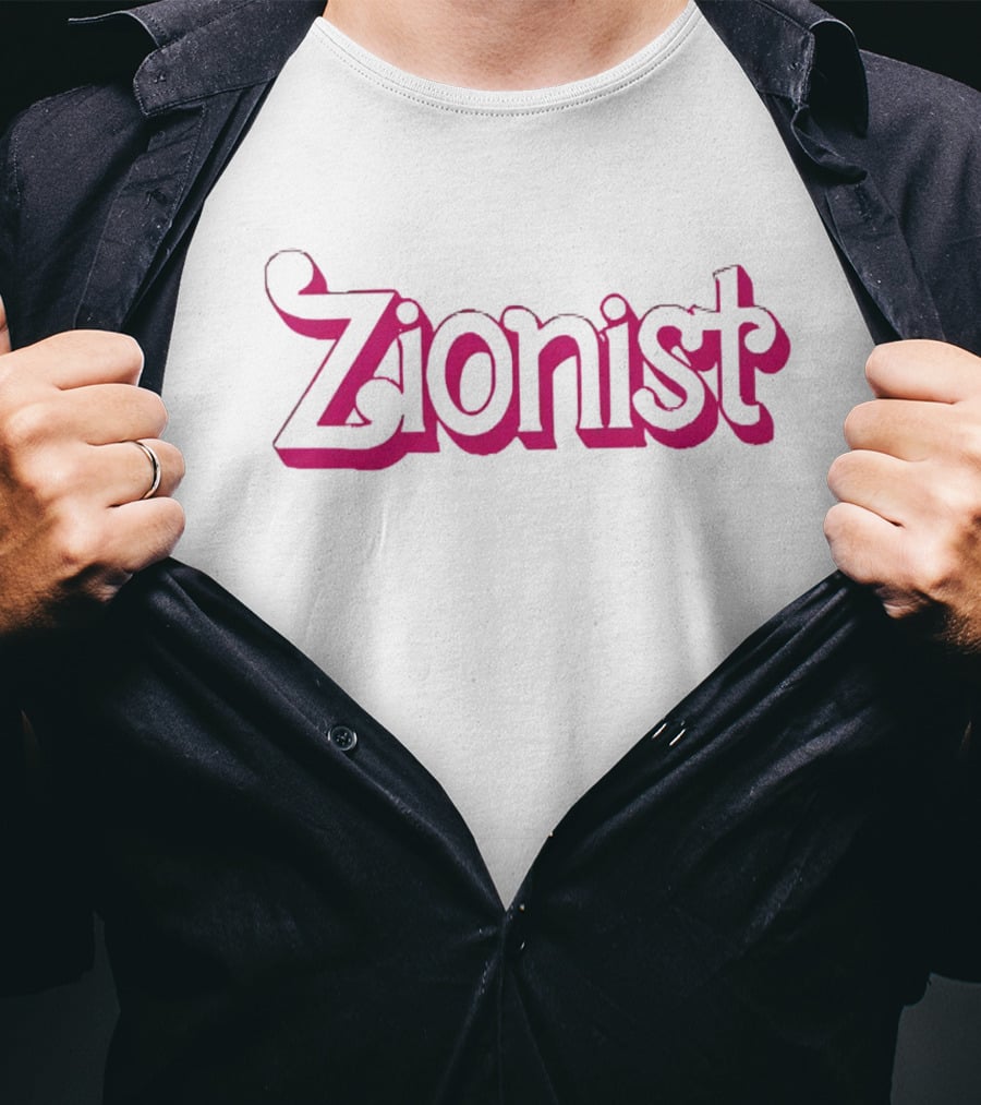 Zionist Barbie Pink Retro Typography T-Shirt